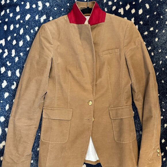 Tan Felt/Velvet Blazer - Picture 3 of 3